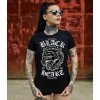 tričko street BLACK HEART WOLF Čierna
