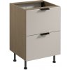 Nábytek PEGAS s.r.o. Dolní skřínka SORENTO D60S2 - Baltic Storm/Béžová