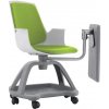 Stolička pre tímovú spoluprácu Rocada 928-6, zelená, látkový poťah, odkladací priestor, nastaviteľný stolík, podrúčky