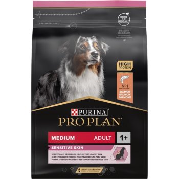 Purina Pro Plan Medium Adult Sensitive Skin OptiDerma losos s rýží 14 kg od  53,88 € - Heureka.sk