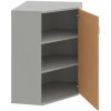 Policová skriňa Strong P, 80x115,2x40 cm, buk/sivá
