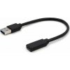 Gembird USB 3.1 AM to Type-C female adapter cable, 10 cm, black A-USB3-AMCF-01