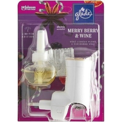GLADE elektrický osviežovač vzduchu Merry Berry & Wine 20 ml, varené víno