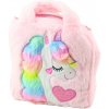 Plyšová detská kabelka s jednorožcom ružová