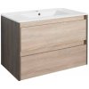 Spodná skrinka Porto 80 s umývadlom v dubovej farbe rauna sil-sonoma