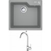 Franke UBG 610-56 šedý kameň s excentrom + Franke FP 9000.031 chróm