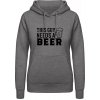 AWDis Hoodie Mikina - Nápis - Tento chlap potrebuje Pivo - Uhlíková - L - Dámske