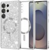 Techsuit Luxury Glitter MagSafe puzdro pre Samsung Galaxy S25 Ultra – strieborné