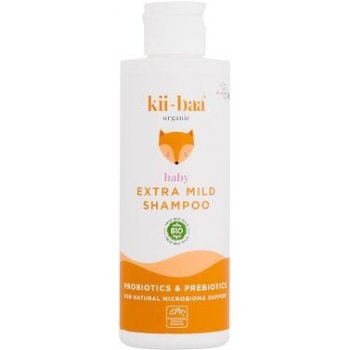 Kii-Baa Organic Baby Extra Mild Shampoo jemný šampon s probiotiky a prebiotiky pre deti 200 ml