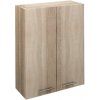 AQUALINE ZOJA / KERAMIA FRESH 50 x 23 x 76cm skrinka horná závesná, dub platin, 51304