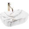 Rea Belinda, umývadlo na dosku 460x320x125 mm, Aiax-mramor, REA-U6596