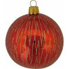 ORNEX Vianočná ozdoba sklenená guľa lesklá červená 8 cm