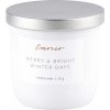 Vianočná vonná sviečka v skle Emocio Ø9,5 x 9 cm s kovovým viečkom Snowy Night 255 g