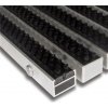 Čierna hliníková čistiaca kefová vonkajšia rohož Alu Super - 150x100x2, 7cm 80001253