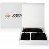 LOBEY® Spací set - hodvábna obliečka na vankúš, škraboška na spanie a gumička (čierny)