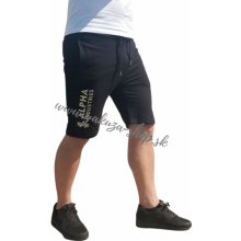 Alpha Industries šortky pánske BASIC short AI FOIL PRINT black/metal silver čierna/strieborná