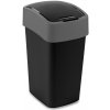 CURVER Odpadkový kôš FLIP BIN 25l | čierna / strieborná