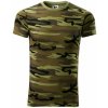 MALFINI CAMOUFLAGE 144 / Maskáčové unisex tričko - camouflage green M