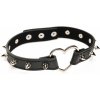 Master Series Spiked Heart Choker Black