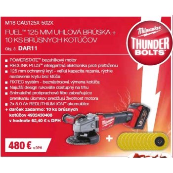 Milwaukee M18 CAG125X-502X