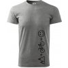 Hory bicykel úsmev - Klasické pánske tričko vyššej gramáže - 2XL ( Tmavosivý melír )
