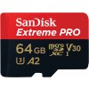 SANDISK microSDXC 64GB Extreme PRO + Rescue PRO Deluxe + SD adaptér SDSQXCU-064G-GN6MA