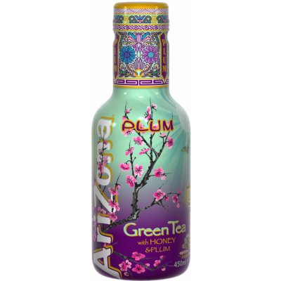 Arizona Green Tea Honey & Plum nealkoholický ochutený nápoj 450 ml