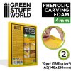 Green Stuff World Phenolic Carving Foam – fenolická pena 4mm, formát A5 (2 ks)