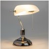 | Brilagi - Stolová lampa BANK OFFICE 1xE27/60W/230V čierna/strieborná/biela | L352-BI/CRSTR