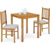 Jedálenský set z masívneho dreva s 2 stoličkami,69 x 69 x 75 cm, dub Iandhaus