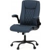 Nábytek PEGAS s.r.o. Kancelářské křeslo, houpací mechanismus, modrá ekokůže, KA-Y344 BLUE