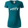 Evolution fitness - Dámske tričko z organickej bavlny Origin (GOTS) - XL ( Petrolejová )
