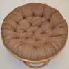 Nábytek PEGAS Polstr deluxe na křeslo papasan 100 cm - látka hnědý melír