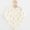 Dojčenské celorozopínacie body s dlhým rukávom z organickej bavlny New Baby Olivy, veľ. 56 (0-3m)