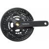 Kľučky 3 Shimano Acera FC-T3010 175mm 48-36-26, čierne, s krytom