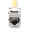 Digitus CAT 6A Keystone Jack, STP, tool free, dust cover smart cable manager, metal snap-in, set 24 pcs.