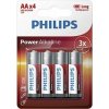 Philips - baterie PowerLife 1.5V AA/LR6 4ks blister - alkalicke LR6P4B/10