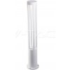 Záhradné LED stĺpikové svietidlo 10W, 3000K, 450lm, 80cm, IP65, biele VT-820 (V-TAC)