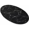Conceptum Hypnose Oválny koberec Black Marble 60x90 cm čierny
