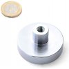 Neodymový magnetický úchyt so stopkou kruh Ø 48 v. 26 mm, závit M8, sila 103 kg