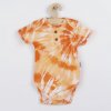 Dojčenské bavlnené body s krátkym rukávom Nicol Tomi oranžová - 56 (0-3m)