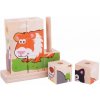Drevené kocky Bigjigs Baby Nasadzovací kocky zvieratka (691621531044)