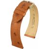 Kožený remienok Hirsch Massai Ostrich L 04362070-1, hnedý, pštrosia koža, dĺžka L, Quick Release 19 mm
