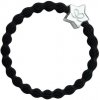 By Eloise London Bling Charms Silver Diamanté Star náramok / gumička do vlasov black