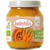 BABYBIO Bio mrkva a tekvica 130 g, 6m+