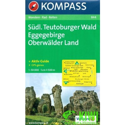 Südlicher Teutoburger W Eggegebirge Oberwälder Land 844 / 1:50T KOM