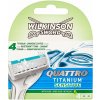 Wilkinson Sword Quattro Titanium Sensitive náhradné hlavice 4 ks