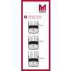Moser 1801-7020 Magnetic Premium Attachment Combs - náhradné magnetické nadstavce: 6, 9, 12 mm (3ks)