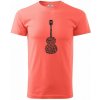 Gitara - názvy hudobných štýlov - Klasické pánske tričko vyššej gramáže - S ( Korálová )