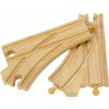 Bigjigs Rail Drevené koľaje Výhybky - 16 cm - 2 ks